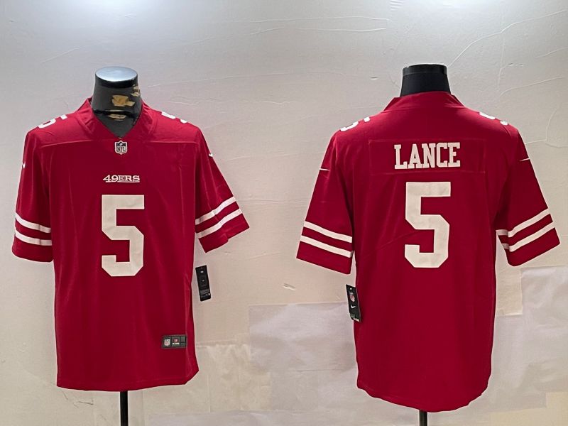 Men San Francisco 49ers #5 Lance Red Second generation 2024 Nike Limited NFL Jersey style 7->san francisco 49ers->NFL Jersey